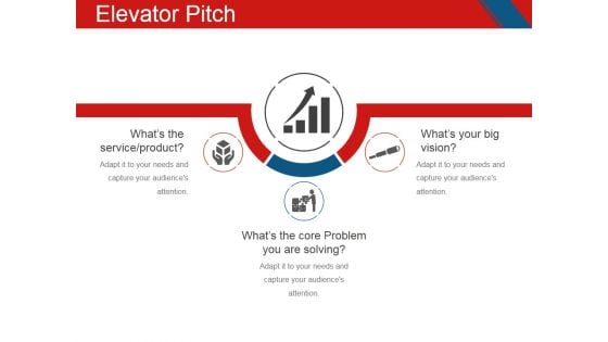 Elevator Pitch Template 1 Ppt PowerPoint Presentation Infographic Template Smartart