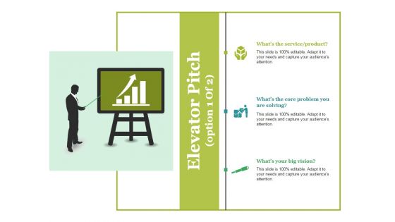 Elevator Pitch Template 1 Ppt PowerPoint Presentation Infographics Example Topics
