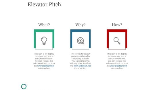 Elevator Pitch Template 1 Ppt PowerPoint Presentation Information