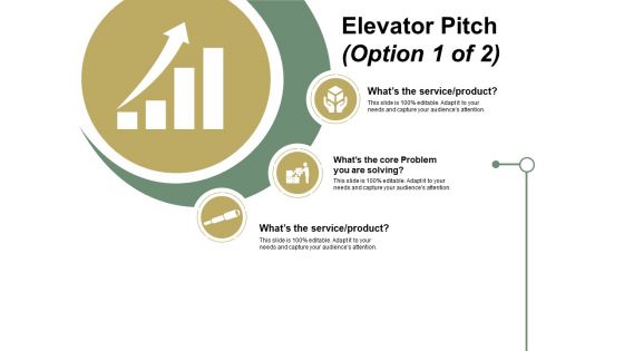 Elevator Pitch Template 1 Ppt PowerPoint Presentation Outline Graphics Example