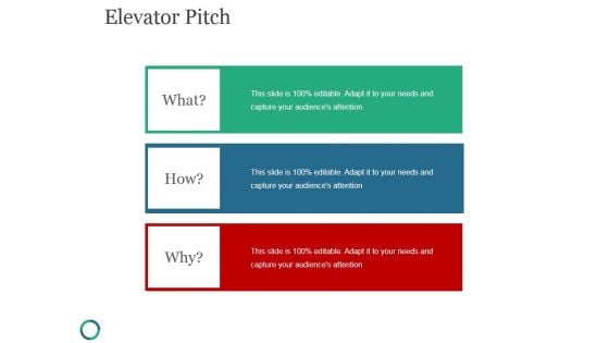 Elevator Pitch Template 2 Ppt PowerPoint Presentation Design Ideas