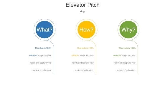 Elevator Pitch Template 2 Ppt PowerPoint Presentation Examples