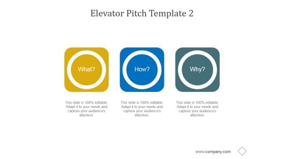 Elevator Pitch Template 2 Ppt PowerPoint Presentation Graphics