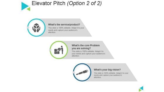 Elevator Pitch Template 2 Ppt PowerPoint Presentation Inspiration Structure