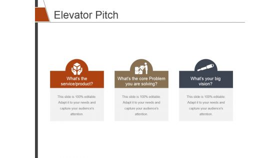 Elevator Pitch Template 2 Ppt PowerPoint Presentation Styles Designs Download