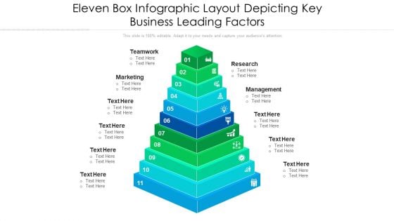 Eleven Box Infographic Layout Depicting Key Business Leading Factors Ppt PowerPoint Presentation Icon Model PDF