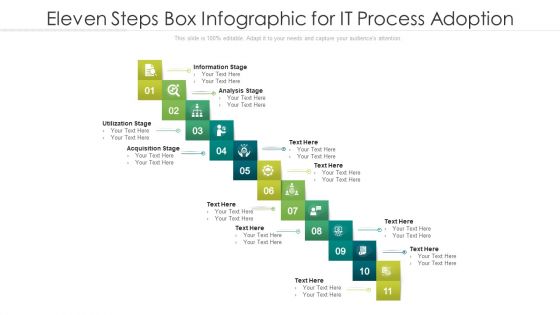 Eleven Steps Box Infographic For IT Process Adoption Ppt PowerPoint Presentation File Summary PDF