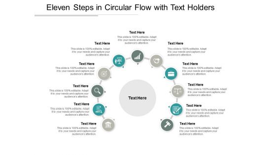 Eleven Steps In Circular Flow With Text Holders Ppt PowerPoint Presentation Model Portfolio