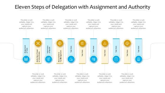 Eleven Steps Of Delegation With Assignment And Authority Ppt PowerPoint Presentation Gallery Example PDF