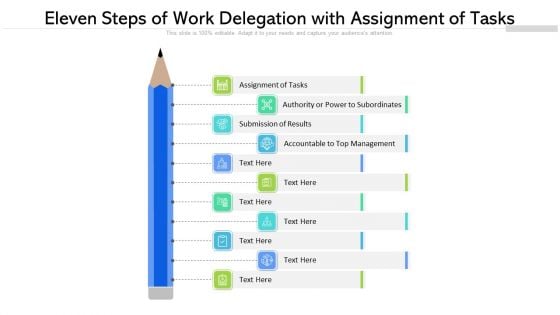 Eleven Steps Of Work Delegation With Assignment Of Tasks Ppt PowerPoint Presentation Gallery Structure PDF