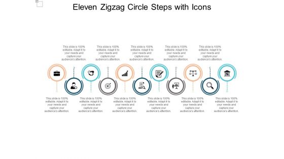 Eleven Zigzag Circle Steps With Icons Ppt PowerPoint Presentation Icon Clipart Images
