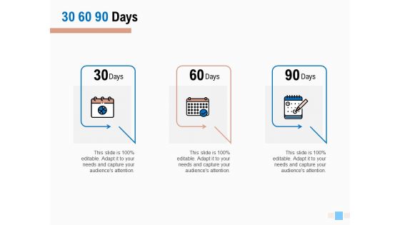 Email Advertising Proposal 30 60 90 Days Ppt Infographics Design Templates PDF