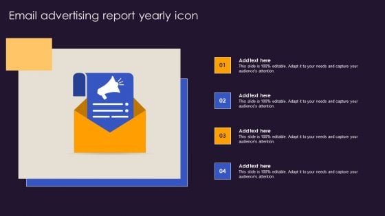 Email Advertising Report Yearly Icon Graphics PDF