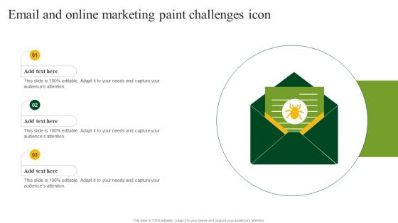 Email And Online Marketing Paint Challenges Icon Elements PDF
