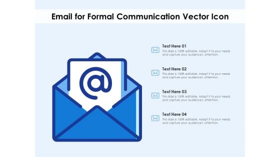 Email For Formal Communication Vector Icon Ppt PowerPoint Presentation Professional Grid PDF