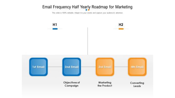 Email Frequency Half Yearly Roadmap For Marketing Designs