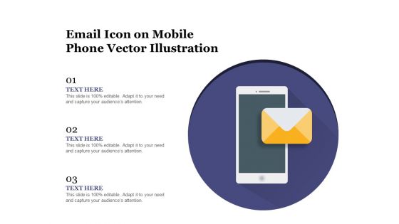 Email Icon On Mobile Phone Vector Illustration Ppt PowerPoint Presentation Gallery Slides PDF