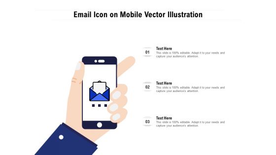 Email Icon On Mobile Vector Illustration Ppt Model Graphic Tips PDF