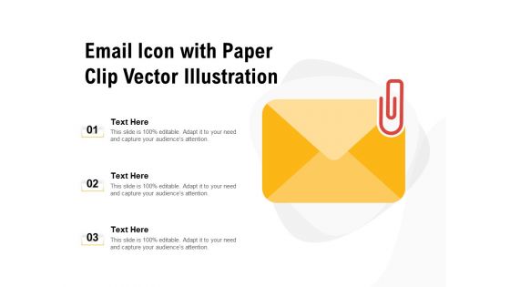 Email Icon With Paper Clip Vector Illustration Ppt PowerPoint Presentation Ideas Smartart PDF