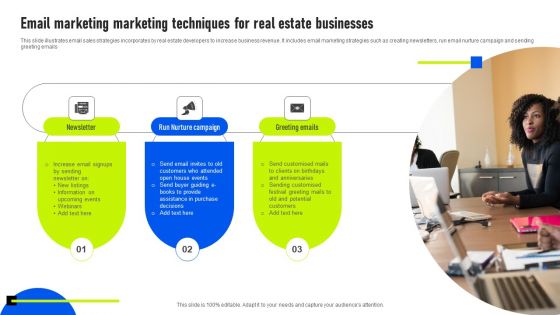 Email Marketing Marketing Techniques For Real Estate Businesses Inspiration PDF