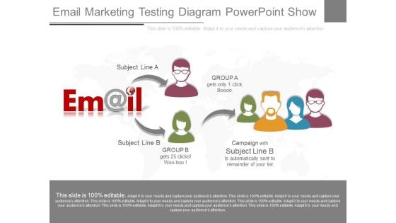 Email Marketing Testing Diagram Powerpoint Show