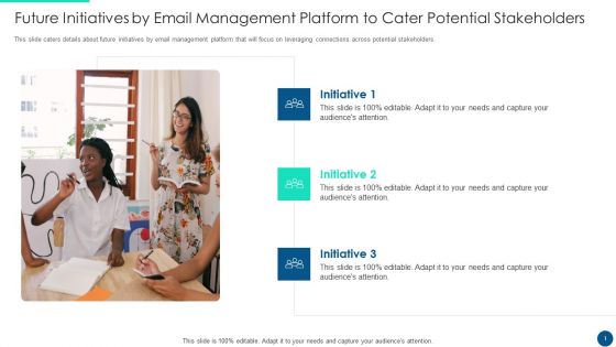 Email Platform Fundraising Future Initiatives By Email Management Platform To Cater Potential Stakeholders Microsoft PDF