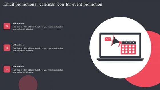 Email Promotional Calendar Icon For Event Promotion Structure PDF