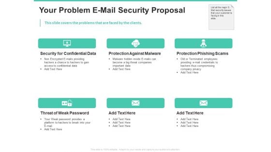 Email Security Encryption And Data Loss Prevention Your Problem E Mail Security Proposal Rules PDF