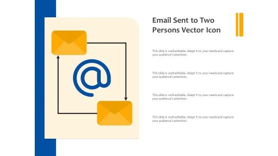 Email Sent To Two Persons Vector Icon Ppt PowerPoint Presentation Visual Aids Portfolio PDF