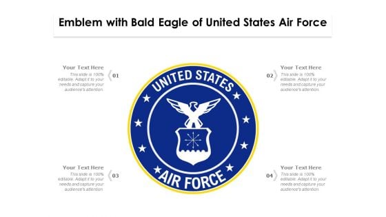 Emblem With Bald Eagle Of United States Air Force Ppt PowerPoint Presentation File Professional PDF