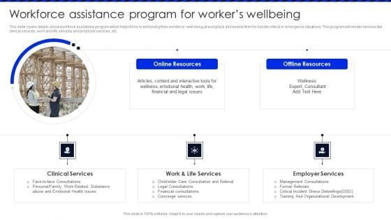 Embracing Construction Project Playbook Workforce Assistance Program For Workers Designs PDF