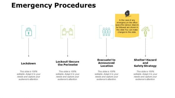 Emergency Procedures Slide Planning Ppt PowerPoint Presentation Summary Information