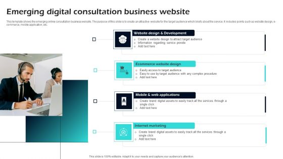 Emerging Digital Consultation Business Website Ppt Structure