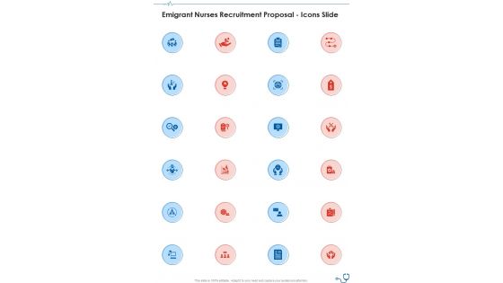 Emigrant Nurses Recruitment Proposal Icons Slide One Pager Sample Example Document