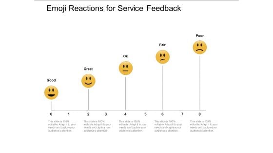 Emoji Reactions For Service Feedback Ppt PowerPoint Presentation Icon Brochure