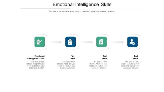 Emotional Intelligence Skills Ppt PowerPoint Presentation Summary Example Topics Cpb