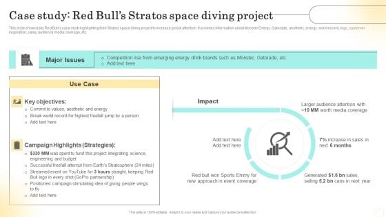 Emotional Marketing Strategy To Nurture Case Study Red Bulls Stratos Space Diving Project Background PDF