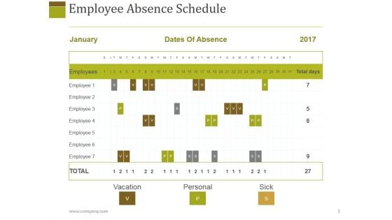 Employee Absence Schedule Ppt PowerPoint Presentation Introduction Employee Absence Schedule Ppt PowerPoint Presentation Introduction