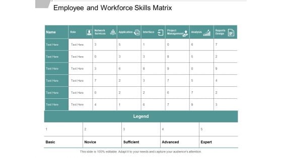 Employee And Workforce Skills Matrix Ppt Powerpoint Presentation Rules