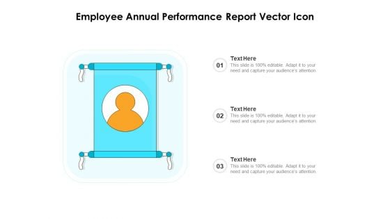 Employee Annual Performance Report Vector Icon Ppt PowerPoint Presentation Model Professional PDF