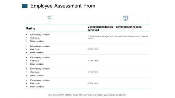 Employee Assessment From Performance Management Ppt PowerPoint Presentation Icon Elements