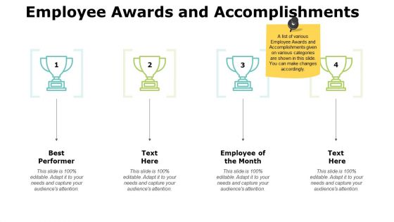 Employee Awards And Accomplishments Ppt PowerPoint Presentation Infographic Template Graphics Design