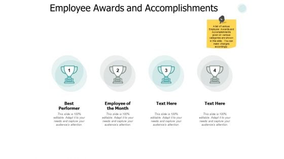 Employee Awards And Accomplishments Ppt PowerPoint Presentation Portfolio Samples