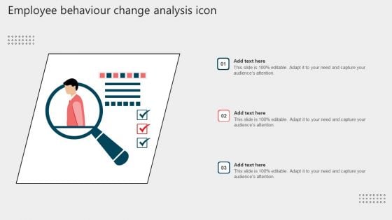 Employee Behaviour Change Analysis Icon Structure PDF