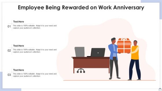 Employee Being Rewarded On Work Anniversary Elements PDF Employee Being Rewarded On Work Anniversary Elements PDF