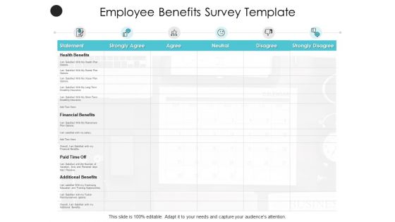 Employee Benefits Survey Template Paid Ppt PowerPoint Presentation Icon Skills