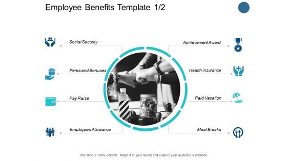 Employee Benefits Template Achievement Award Ppt PowerPoint Presentation File Clipart Images