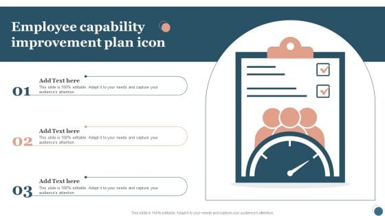 Employee Capability Improvement Plan Icon Graphics PDF