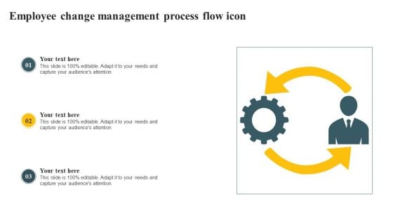 Employee Change Management Process Flow Icon Ppt PowerPoint Presentation Pictures PDF