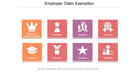 Employee Claim Exemption Ppt PowerPoint Presentation Slides Inspiration Cpb Pdf